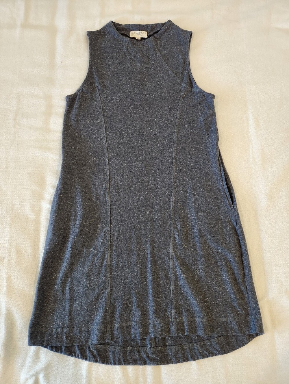 Synergy Organic Clothing Sleeveless Dress Blue Size Medium